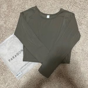 Paragon Naked Long Sleeve Crop Driftwood New L